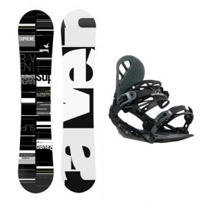 Raven Supreme black/lime snowboard + Gravity G1 black/grey vázání - 148 cm + L (EU 42-48)