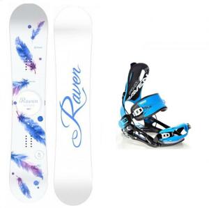Raven Mia White dámský snowboard + Raven FT 270 blue vázání - 139 cm + M (EU 39–41)