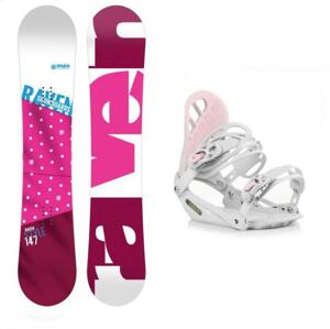 Raven Style Pink 2018 dámský snowboard + Gravity G1 Lady white vázání - 140 cm + L (EU 42,5-43)