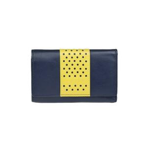 Lagen V-16 modro žlutá dámská kožená peněženka