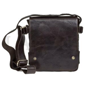 Lagen 3008-C hnědá kožená taška přes rameno