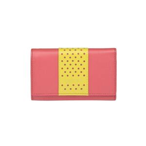 Lagen V-16 růžovo žlutá dámská kožená peněženka