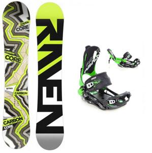 Raven Core Carbon 19/20 snowboard + vázání Raven FT 270 black/green  - 166 cm Wide + L (EU 42-44)