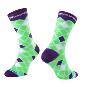 Force ponožky SQUARE zelenofialové - L-XL/42-46