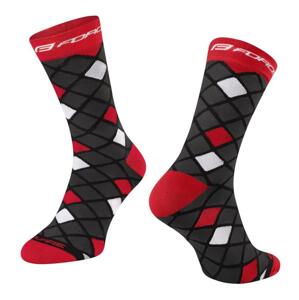 Force ponožky SQUARE černočervené - L-XL/42-46