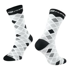 Force ponožky Square bílá černá - S-M/36-41