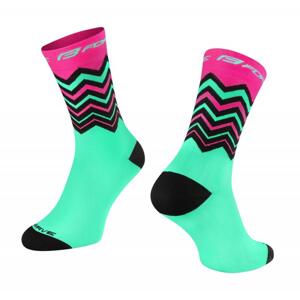 Force ponožky WAVE růžovozelené - L-XL/42-46