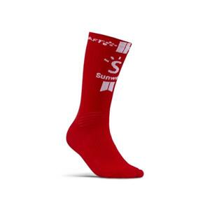 Craft ponožky Sunweb Bike červená - 43-45 - červená
