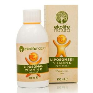 Ekolife Natura Liposomal Vitamin C 500 mg (Lipozomální vitamín C) 250 ml - pomeranč