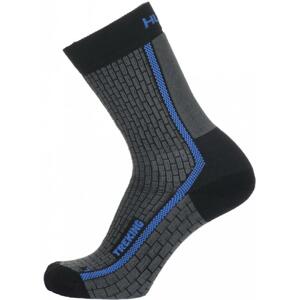 Husky Treking antracit/modré ponožky - XL (45-48)
