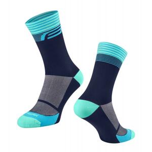 Force Ponožky STREAK modro-tyrkysové - L-XL/42-46