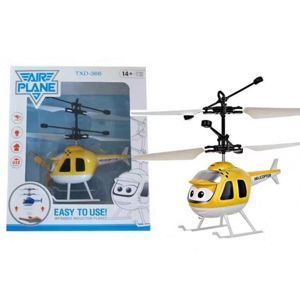 Mini helikoptéra - žlutá ovládaná pohybem ruky a dálkovým ovladačem
