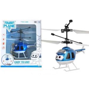 Mini helikoptéra - modrá ovládaná pohybem ruky a dálkovým ovladačem