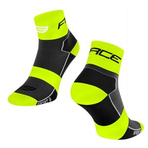 Force ponožky Sport 3 černá fosforová - L-XL/42-46