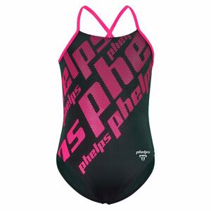 Michael Phelps Dívčí plavky ZOE růžová/černá - 10 let (146 cm)