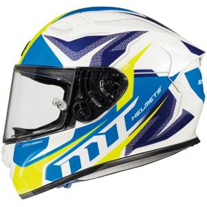 MT Helmets Kre Lookout bílo-modro-fluo žlutá - 2XL - 62-63 cm