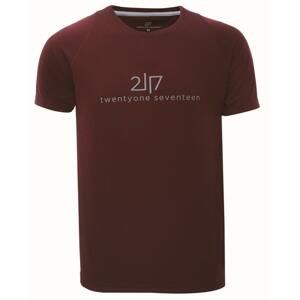 2117 TUN - pánské funkční triko s kr.rukávem - Wine Red - L