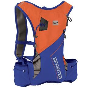 Spokey SPRINTER Cyklistický a běžecký batoh 5 l, oranžovo/modrý, voděodolný