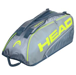 Head Tour Team Extreme 9R Supercombi 2021 taška na rakety - šedá-žlutá