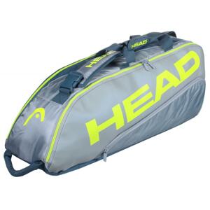 Head Tour Team Extreme 6R Combi 2021 taška na rakety - šedá-žlutá