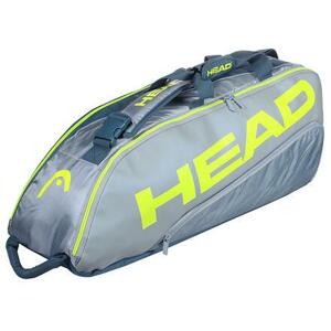 Head Tour Team Extreme 6R Combi 2021 taška na rakety šedá-žlutá