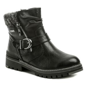 Jana 8-26420-25 černé dámské zimní boty šíře H - EU 39