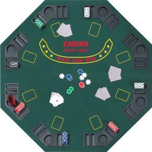 Hot Sports Poker stůl osmihranný 125 cm skládací