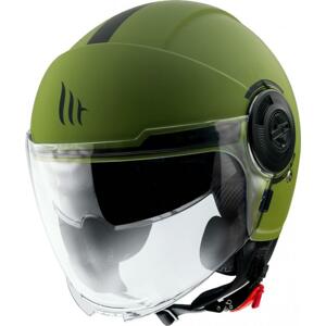 MT Helmets Otevřená přilba na motorku Viale zelená matná - XS: 53-54 cm