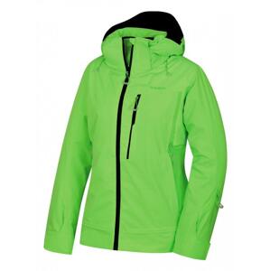 Husky Montry L neonově zelená dámská lyžařská bunda - L