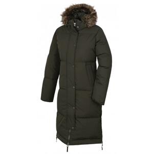 Husky Downbag L tm. khaki dámský péřový kabát - XL