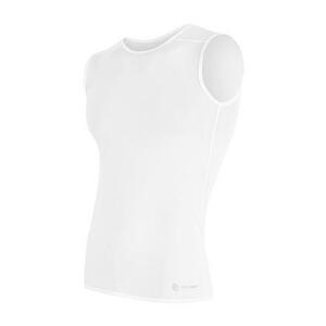 Sensor Coolmax Air bílé pánské triko bez rukávů - XL