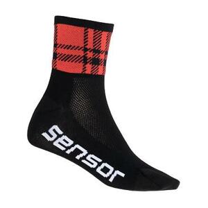 Sensor ponožky Race Square Černá/červená - 6/8