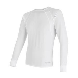 Sensor Coolmax Air bílé pánské triko dlouhý rukáv - M