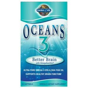 Garden of Life Oceans 3 Better Brain Omega-3 Podpora činnosti mozku 90 kapslí