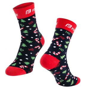 Force ponožky X-Mas černá-červená - L-XL/42-47