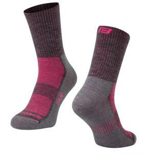 Force ponožky POLAR šedo růžové - L-XL/42-47