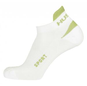 Husky Sport bílé/sv. zelené ponožky - L (41-44)
