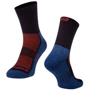 Force ponožky POLAR modro červené - modro-červené L-XL/42-47