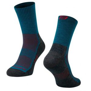 Force ponožky POLAR, tyrkysovo-červené - L-XL/42-47