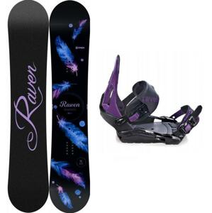 Raven Mia Black snowboard + Raven S200 violet vázání - 139 cm + S/M (EU 37-41)