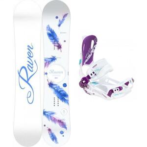 Raven Mia White snowboard + Raven FT 270 white/violet vázání - 139 cm + L (EU 41-44)