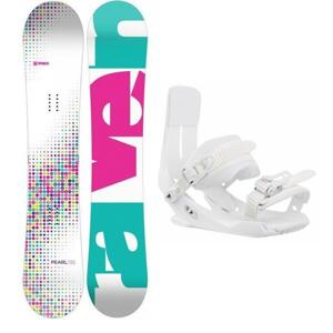 Raven Pearl 2020 dětský snowboard + Sp Junior 180 dětské snb vázání - 120 cm + white XS/S - EU 32-36