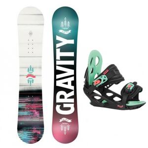 Gravity Fairy mini 20/21 dětský snowboard + Gravity G1 Jr black/pink/teal vázání - 120 cm + S (EU 32-37)