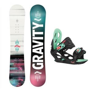 Gravity Fairy 20/21 dětský snowboard + Gravity G1 Jr black/pink/teal vázání - 140 cm + S (EU 32-37)