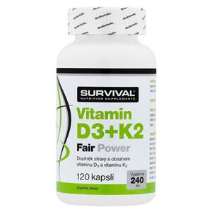 Survival Vitamin D3 + K2 120 kapslí