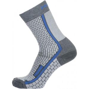 Husky Treking šedo/modré ponožky - L (41-44)