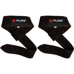 Pure2improve Kožené pásky na posilování P2I BUFFALO - trhačky 60 cm - Černá