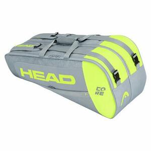 Head Core 6R Combi 2021 taška na rakety šedá-žlutá