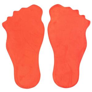 Merco Feet značka na podlahu - 1 pár - oranžová