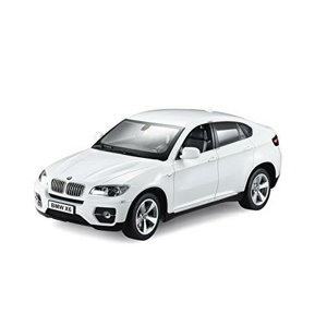 RASTAR BMW X6 1:24, licence, LED, metalický lak, odružená př. kola, bílá